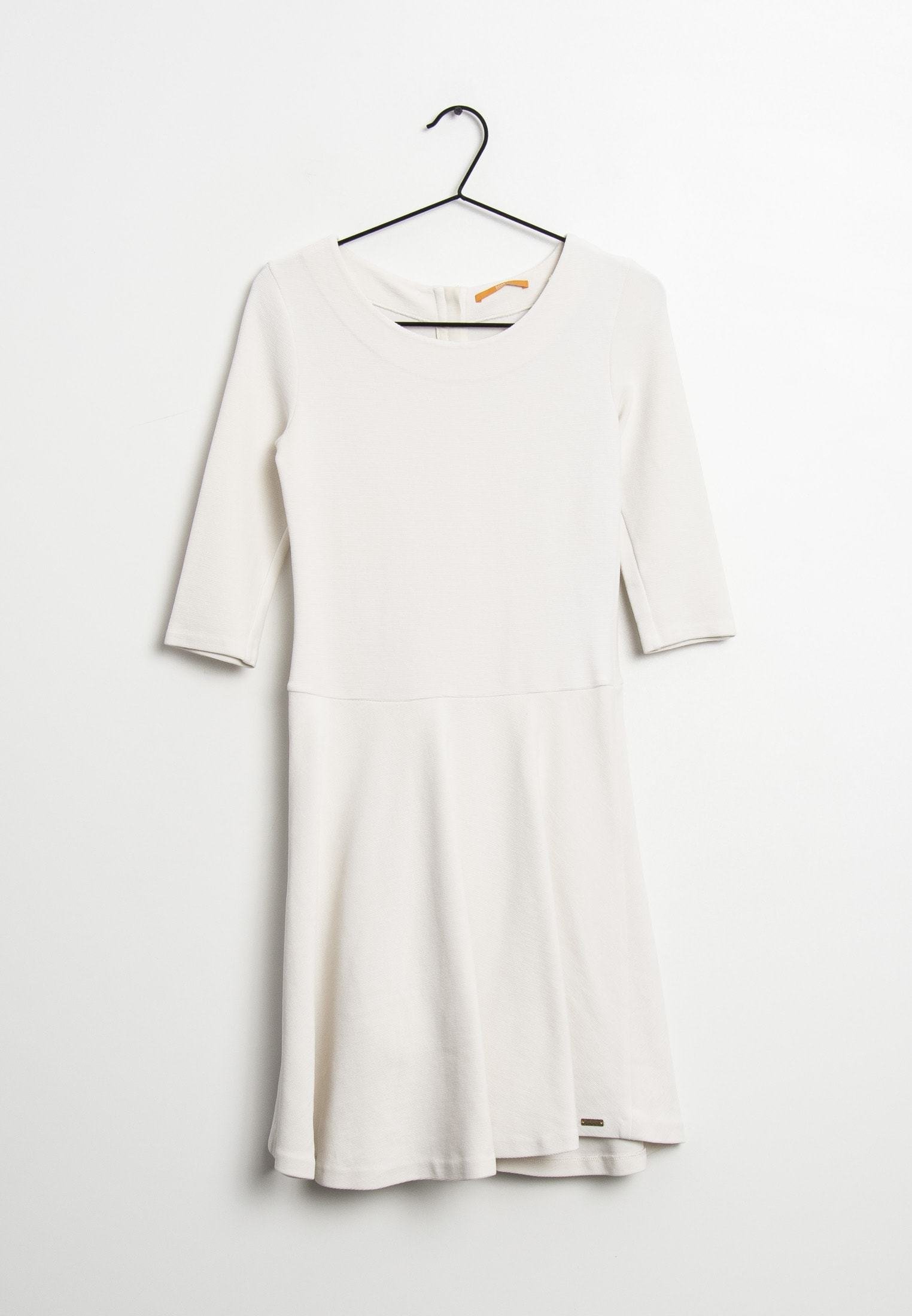 Kleid Weiß Dreiviertelarm Kleid Weiß Dreiviertelarm