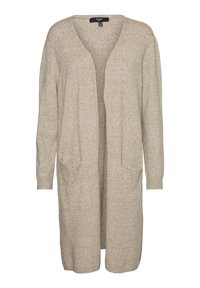 Vero Moda Curve VMCDOFFY LS LONG OPEN  NOOS - Gilet - sepia tint