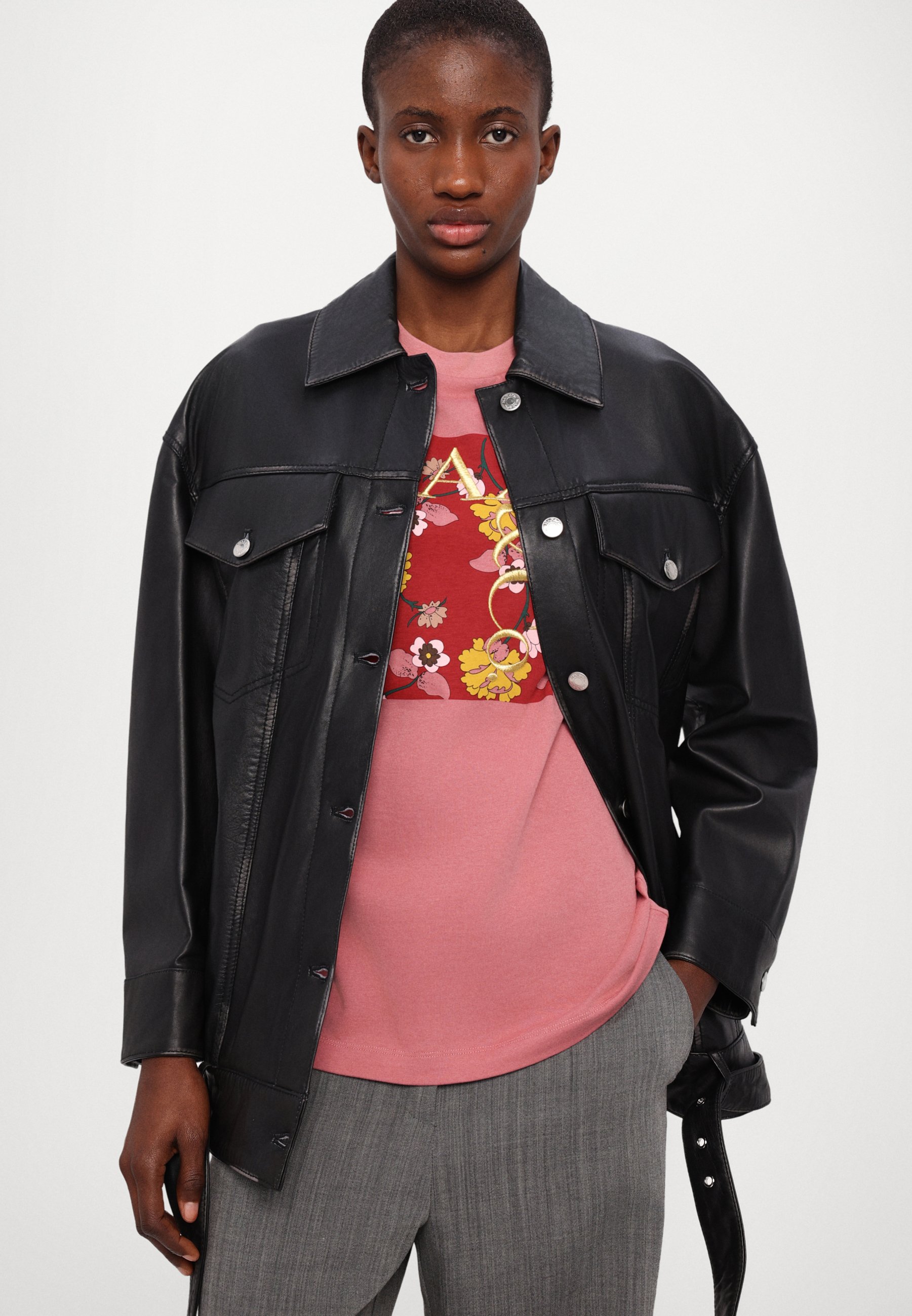 MAX&Co. BEGONIA - Leather jacket - black - Zalando.co.uk