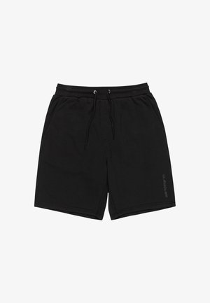 Svarta bomullsshorts med elastisk midja, dragsko och sidofickor. Har en diskret logotyp på nedre vänstra benet.