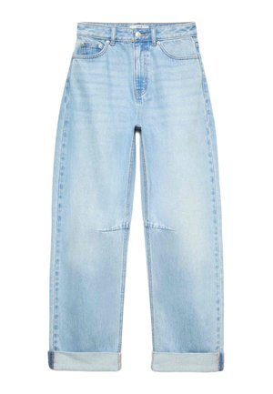Marks & Spencer, TURN UP BARREL. - Relaxed fit jeans - light indigo