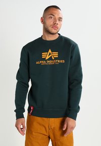 Alpha Industries - BASIC  - Sweater - dark petrol Miniatuurafbeelding 1