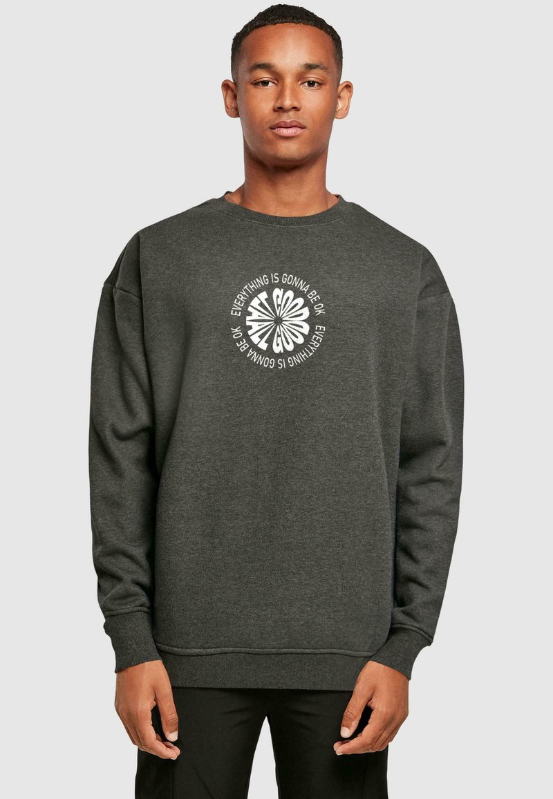 Merchcode WORDING - ALL GOOD CREWNECK - Mikina - charcoal