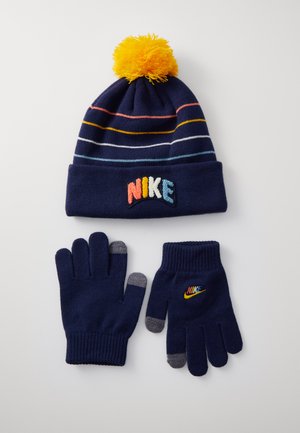 POWDER PLAY PEAK BEANIE UNISEX SET - Gants - midnight navy