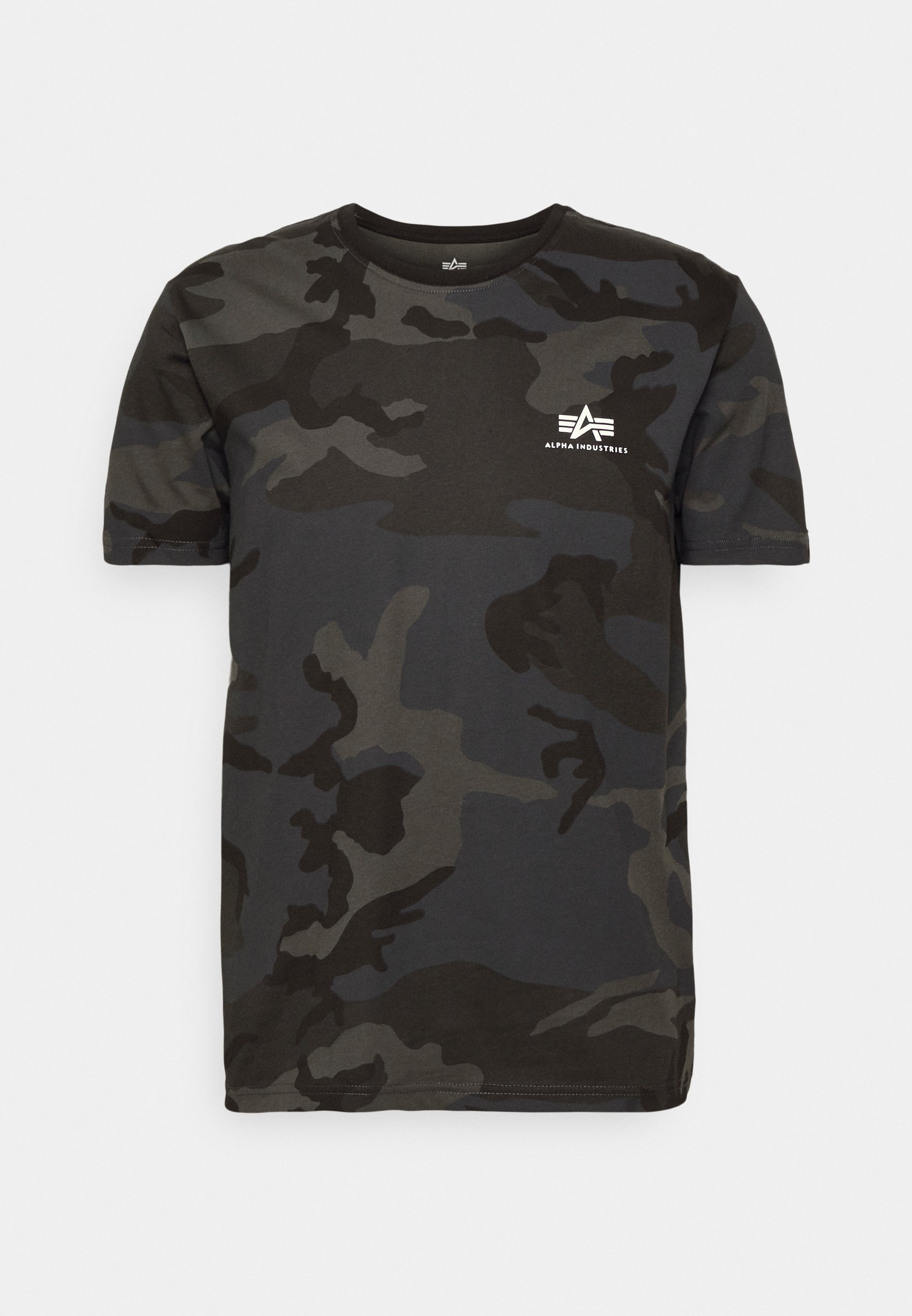 ALPHA INDUSTRIES Tričko BASIC Foil Print - čierne/zlaté | Muničák