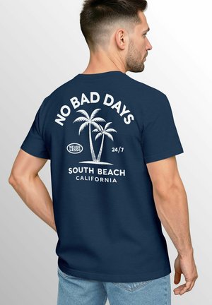 BACK SOMMER GRAFIK MIT PALMEN NO - T-Shirt print - navy