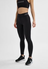 Hummel - FUNDAMENTAL MID WAIST - Leggings - black white Thumbnail Image 1
