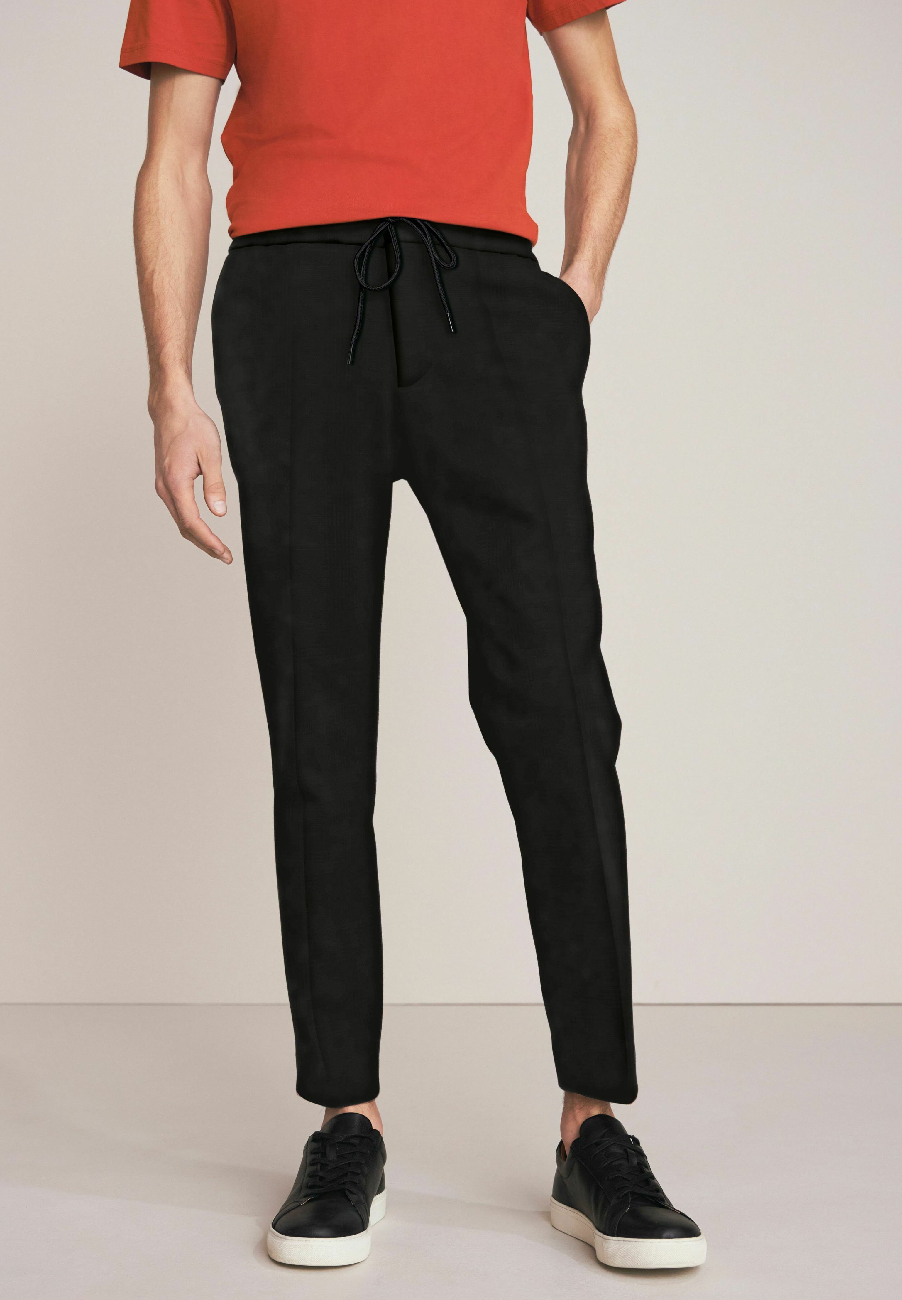 Next Tygbyxor - black/svart - Zalando.se