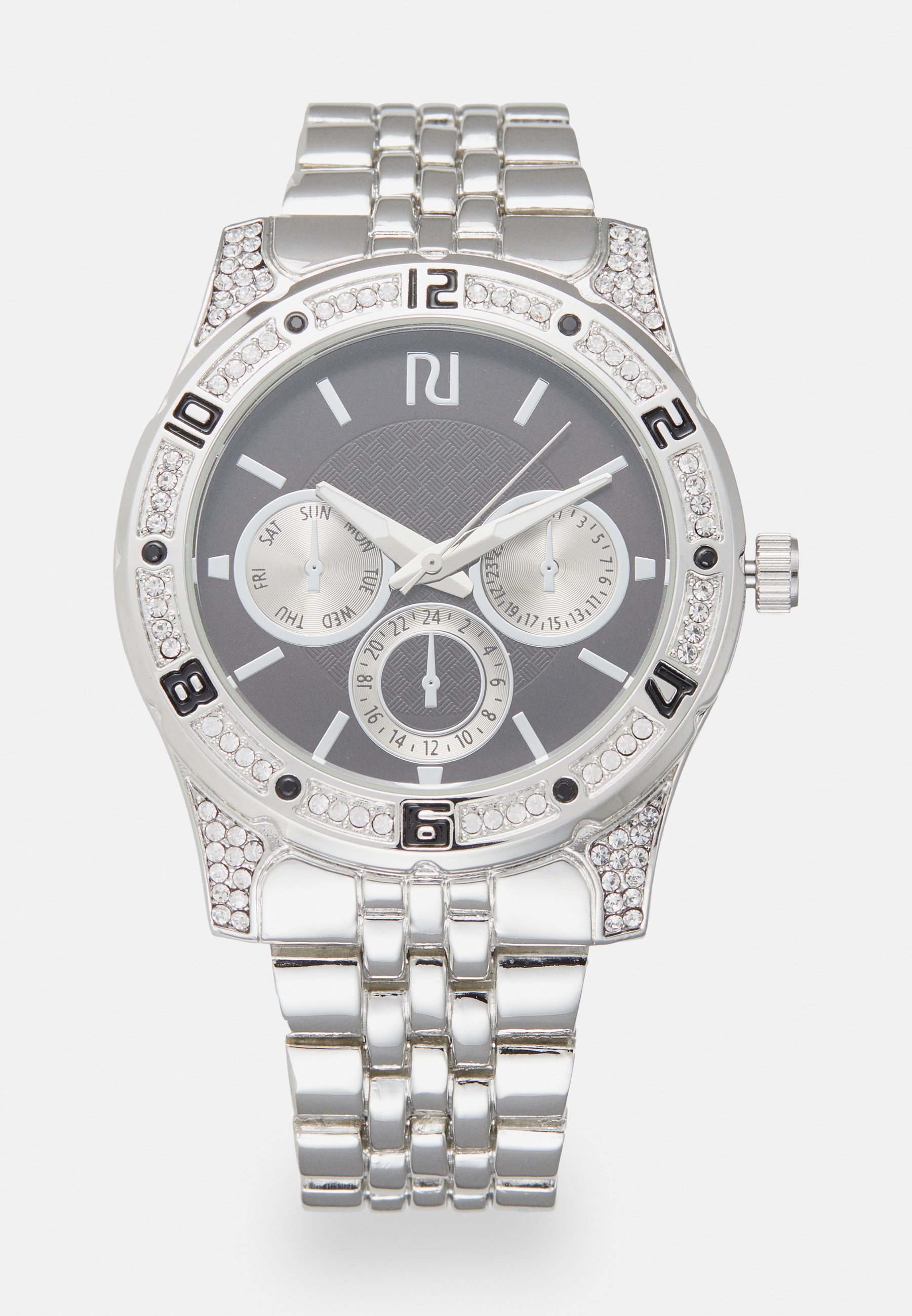 river island silver watch