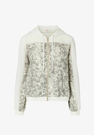 LIU JO, LIU JO CREPE HOODIE - Sudadera con cremallera - off-white