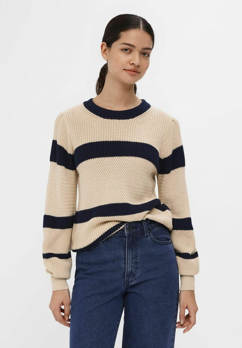 40 Sandshell Object STREIFEN - Jumper - sandshell/beige - Zalando.de