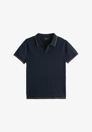 SHORT SLEEVE TROPHY NECK -REGULAR FIT - Vesta na kopčanje - navy