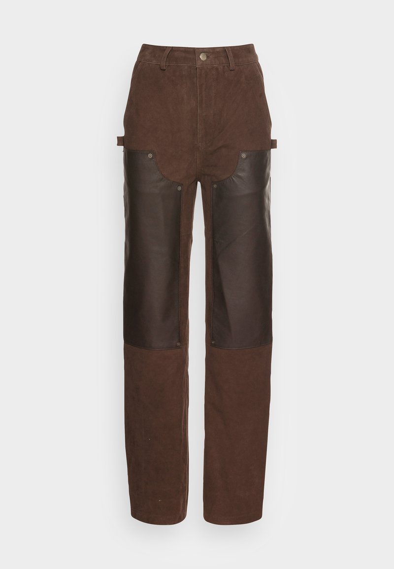 Deadwood Leren broek bruin