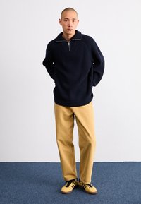 Carhartt WIP MARLON HALF ZIP - Džemper - dark navy