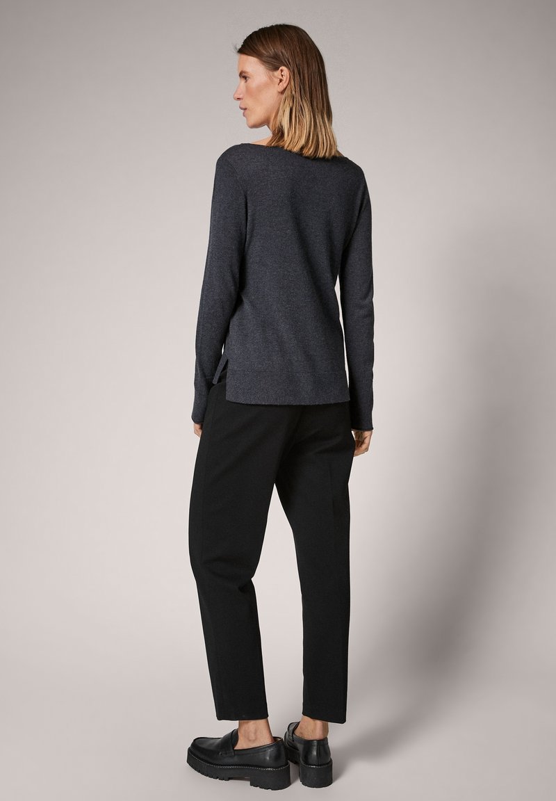 Damen Strickjacken | comma Strickpullover dark grey/anthrazit-meliert - FU01308 Damen Strickjacken | comma Strickpullover dark grey/anthrazit-meliert - FU01308
