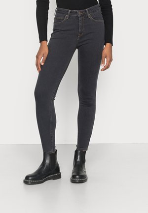 Skinny-Farkut - black denim