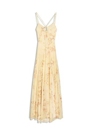 Bershka, STRAPPY FLORAL - MIDI DRESS - Robe de jour - yellow