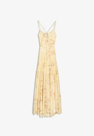 Bershka, STRAPPY FLORAL - MIDI DRESS - Robe de jour - yellow