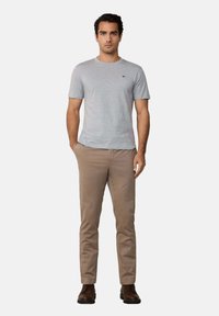Hackett London Jednoduché tričko - light grey marl