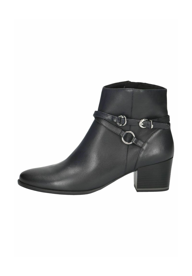 Caprice Cowboy/biker ankle boot - ocean nappa