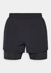 2IN1 RUNNING SHORTS WITH UNDERLAYER - Športové šortky - black