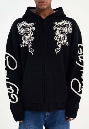DRAGON ZIP THRU - Cardigan - black