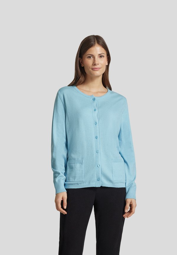 FLOW MOTION - Strickjacke - puderblau