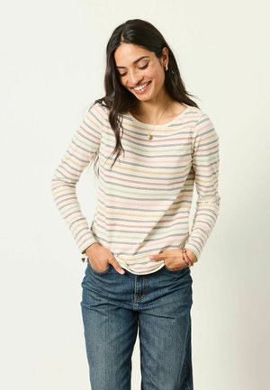 FatFace, LONG SLEEVE STRIPE T-SHIRT - Long sleeved top - natural