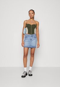 ONLY ONLNELIA SKIRT - Denimová sukňa - light blue denim