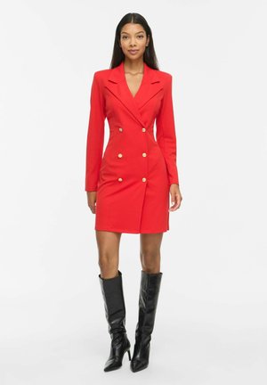 VILA, BLAZER DRESS VICLARA SHORT - Robe chemise - racing red