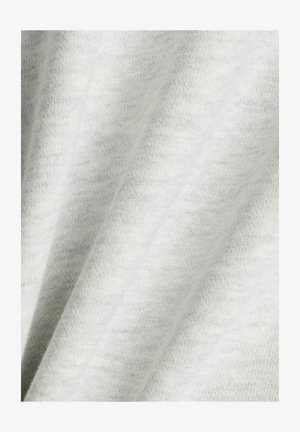 Light gray knitted fabric with a soft texture, featuring a subtle heathered pattern and gentle drape.