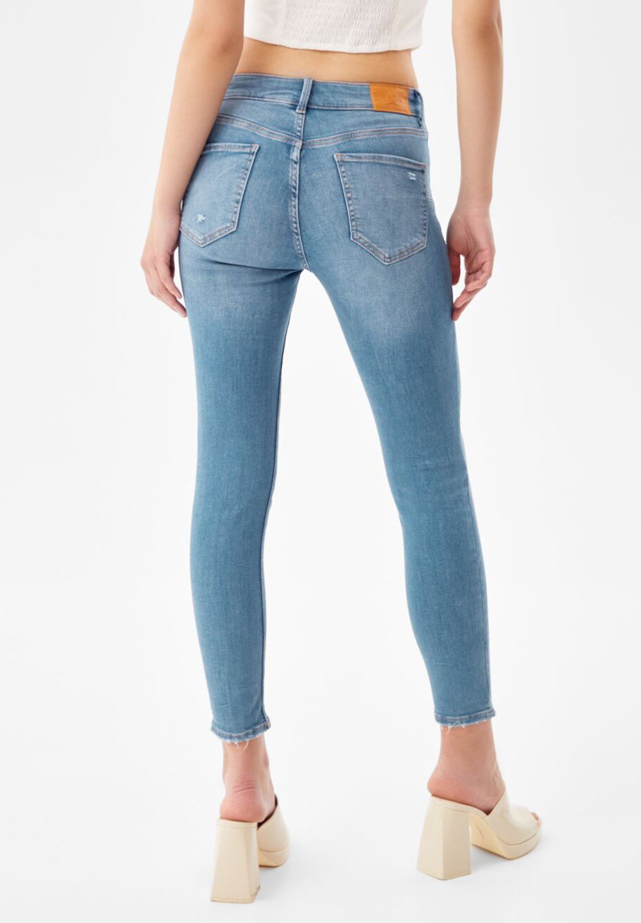 Bershka PUSH UP - Jeans Skinny Fit - dark blue - Zalando.de