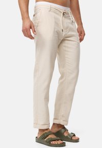 INDICODE JEANS INCLIO - Trousers - ecru mix