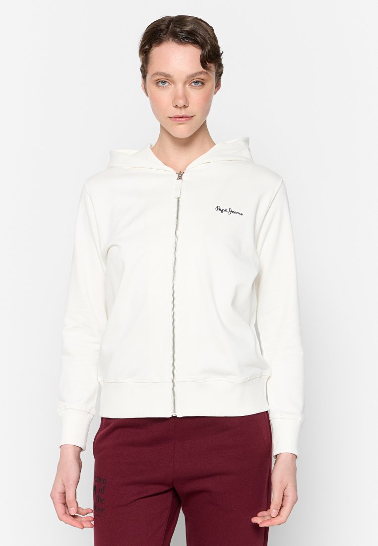 Pepe Jeans Sweater met rits wit Pepe Jeans Sweater met rits wit