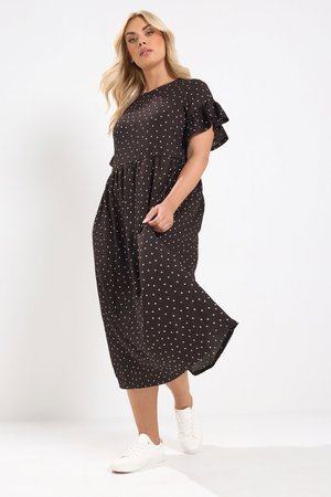 Yours Clothing, PLUS SIZE MIDI DRESSES - Jurk - chocolate