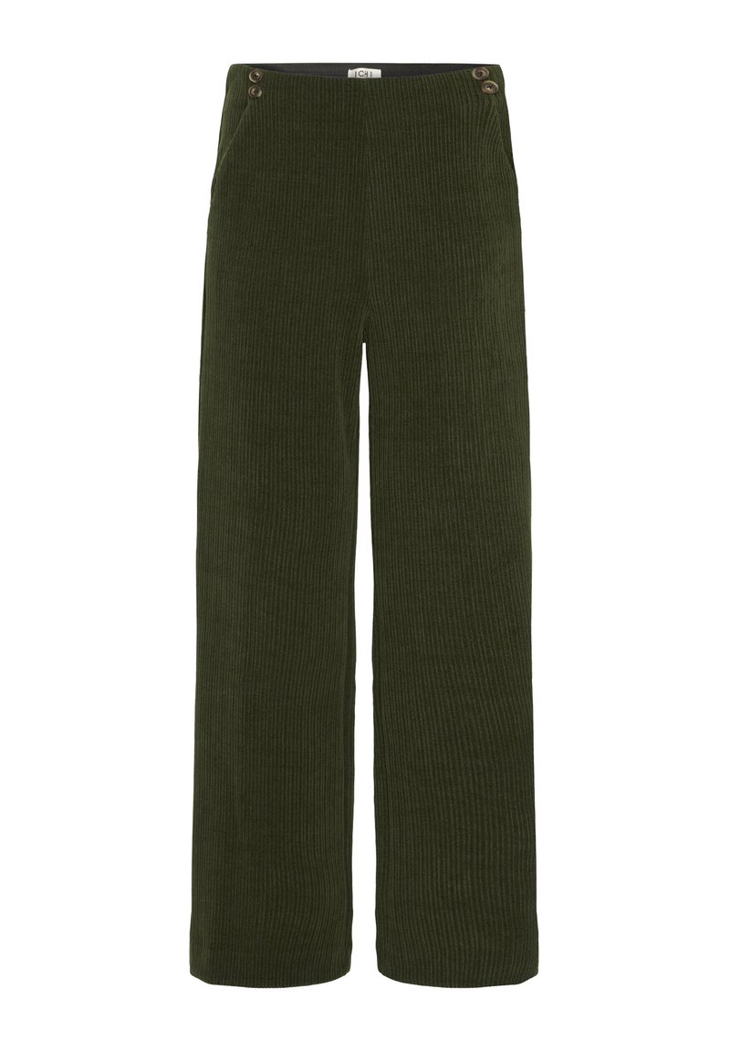 ICHI KATE PA3 - Stoffhose - rifle green/grün - Zalando