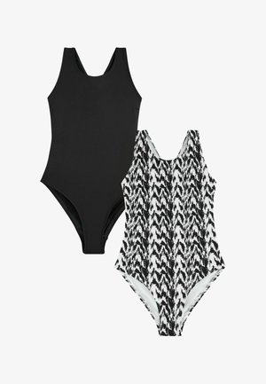 Maudymosi kostiumėlis - black monochrome ikat