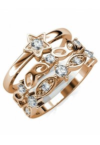 BAGUE SOLAR  - Anello - or rosé / cristal