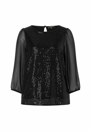SHINY TWO-TONE - Bluse - schwarz