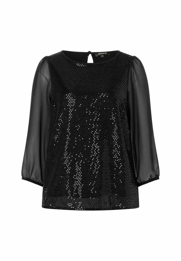 SHINY TWO-TONE - Bluse - schwarz