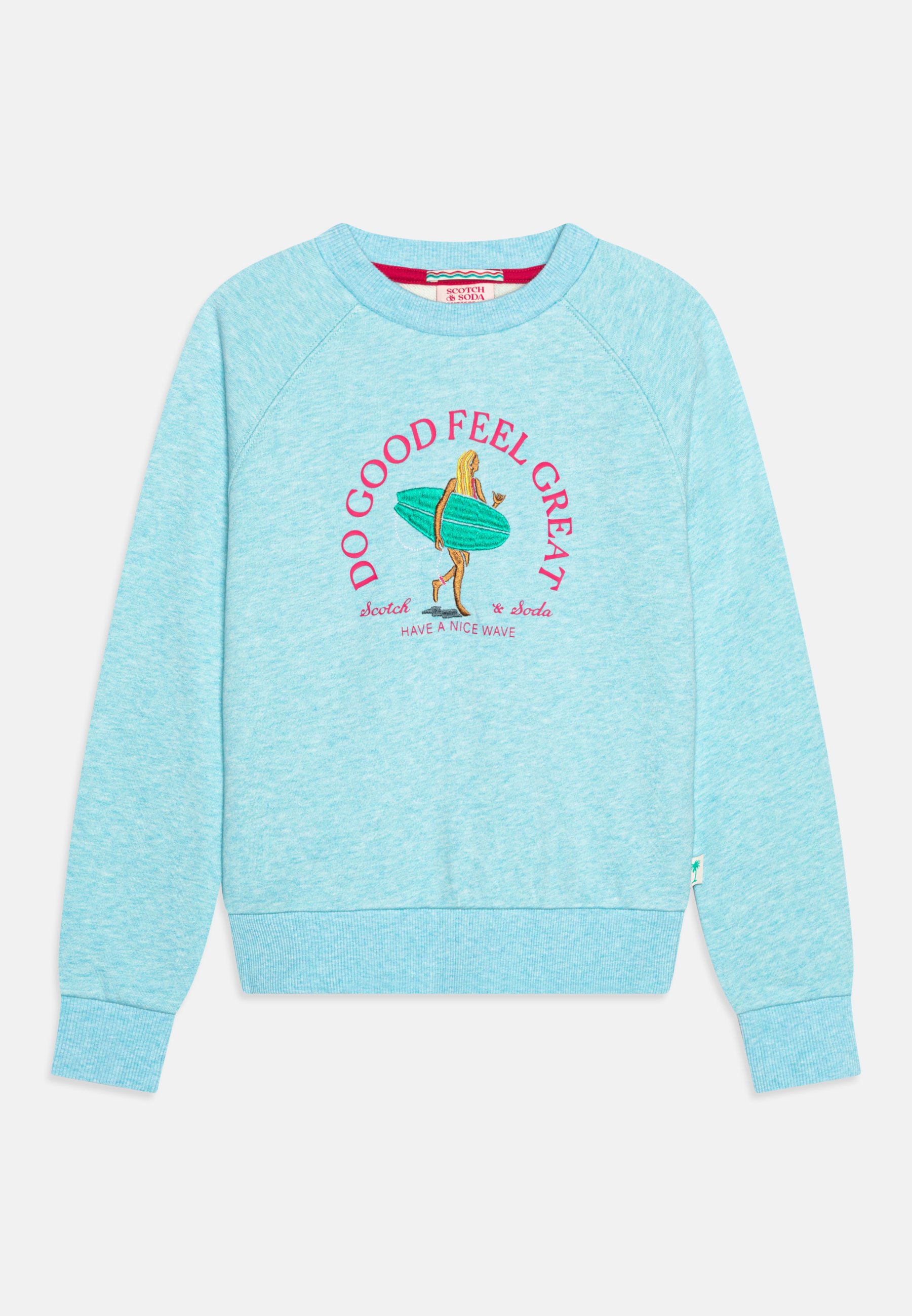 Scotch Soda PRINTED AND EMBROIDERED Sweatshirt bayside blue