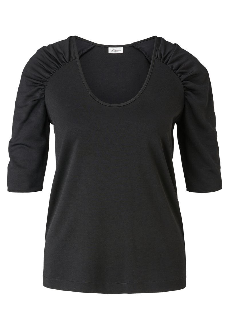 s.Oliver BLACK LABEL T-shirt basic zwart s.Oliver BLACK LABEL T-shirt basic zwart