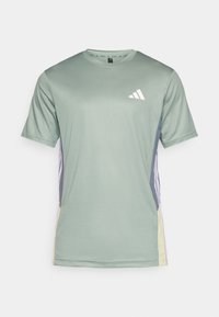 TRAIN ESSENTIALS SEASONAL - Print T-shirt - silver green