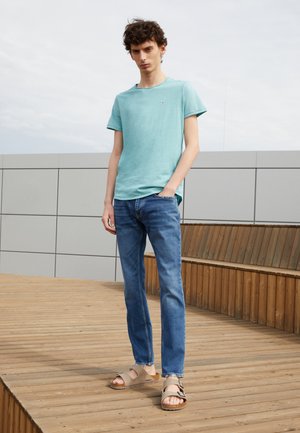 SLIM JASPE NECK - T-shirt basic - turquoise