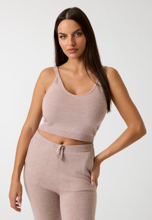 MAGGIE TANK - Pyžamový top - hellbraun
