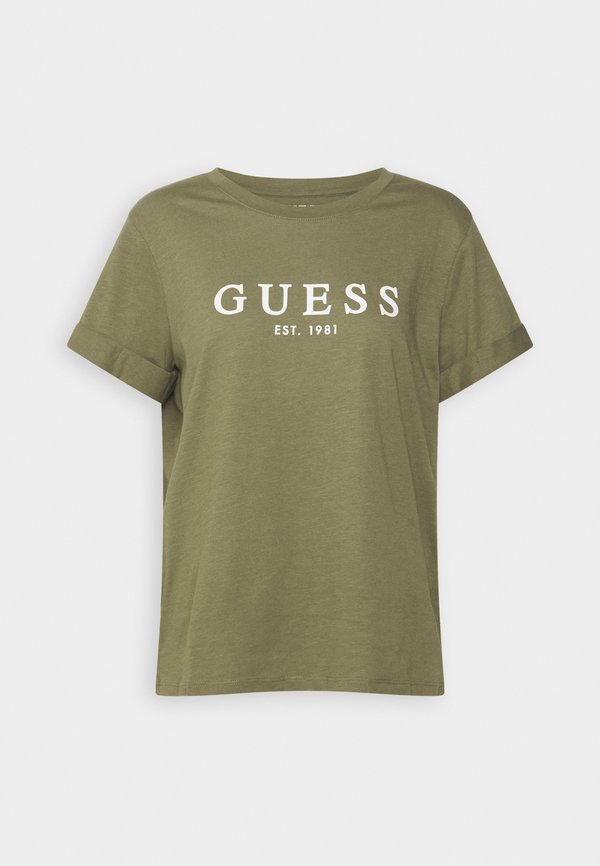 ROLL CUFF - Print T-shirt - army sage2