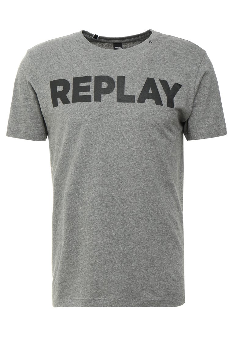 Replay Print T-shirt - dark grey 