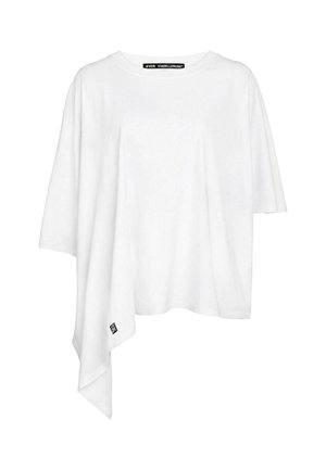 #VDR VILLADELLEROSE, ASYMMETRIC OVERSIZE T-SHIRT - Βασικό μπλουζάκι - white