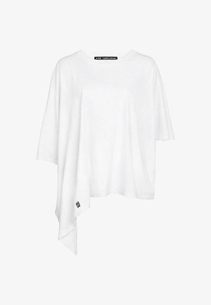 #VDR VILLADELLEROSE, ASYMMETRIC OVERSIZE T-SHIRT - Βασικό μπλουζάκι - white