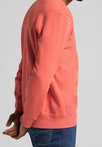 Korallen crewneck sweatshirt van zachte stof. Heeft lange mouwen, ribgebreide zoom en manchetten, zijnaad en een ontspannen pasvorm.